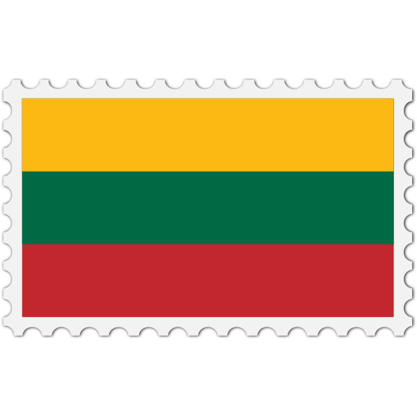 SVG Lithuania flag stamp