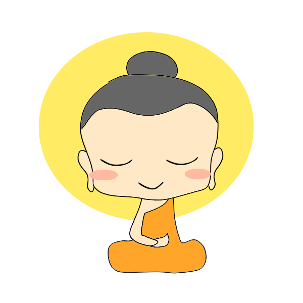 SVG Little buddha girl vector