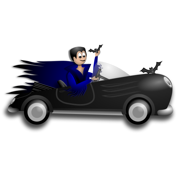 SVG Little Dracula driver vector clip art