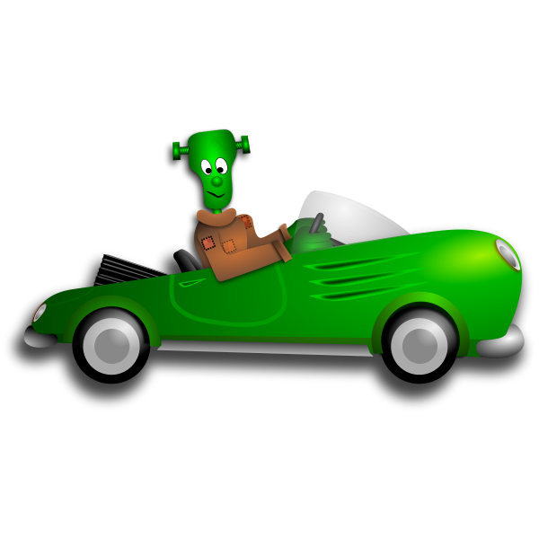 SVG Little Frankenstein driver vector image