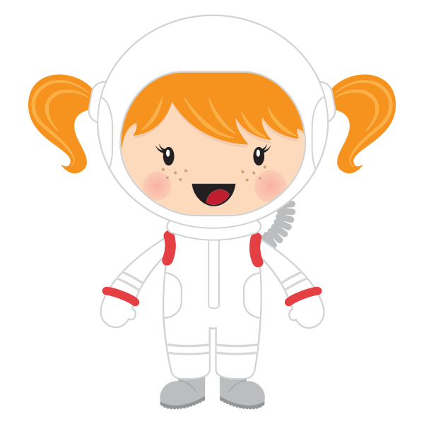 SVG Little girl astronaut