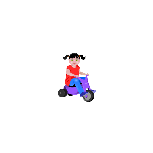 SVG Little girl on a trycicle