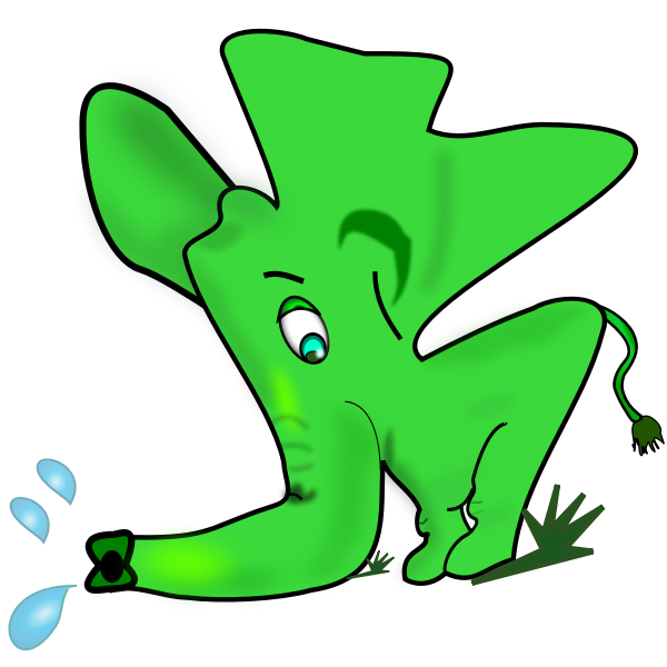 SVG Little green elephant
