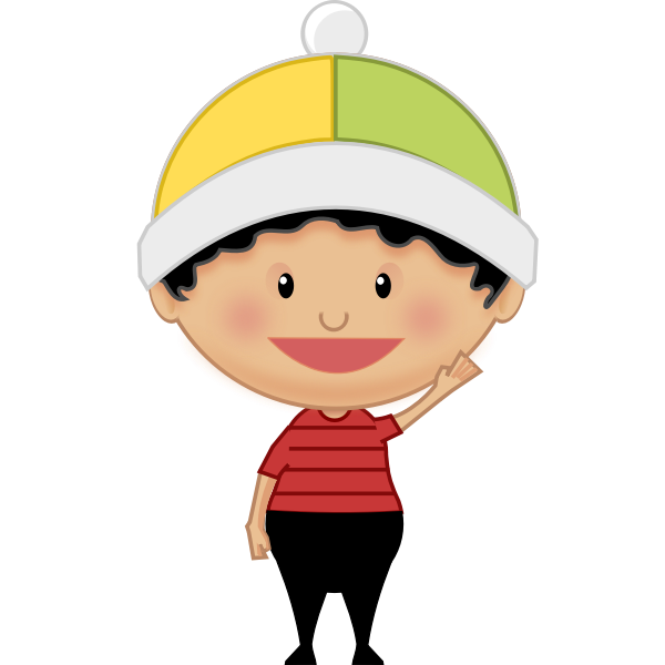 SVG Little kid waving