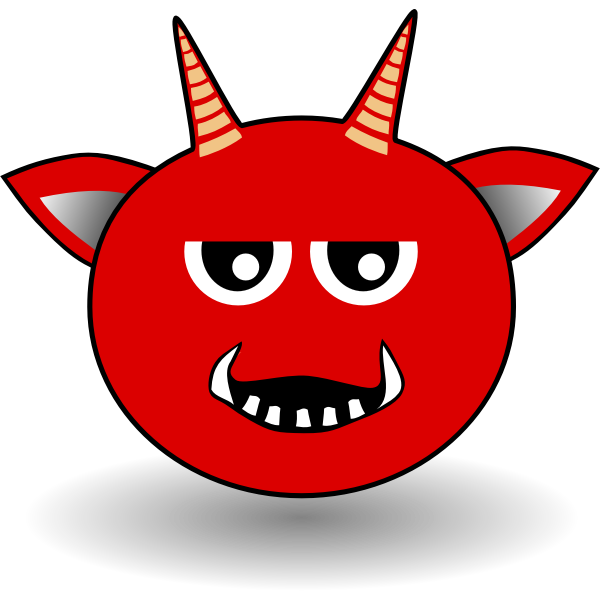 SVG Little Red Devil cartoon vector image