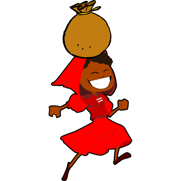 SVG Little Red Riding Hood in Africa