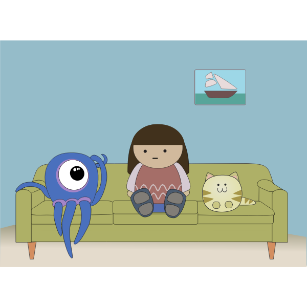 SVG Living room scene