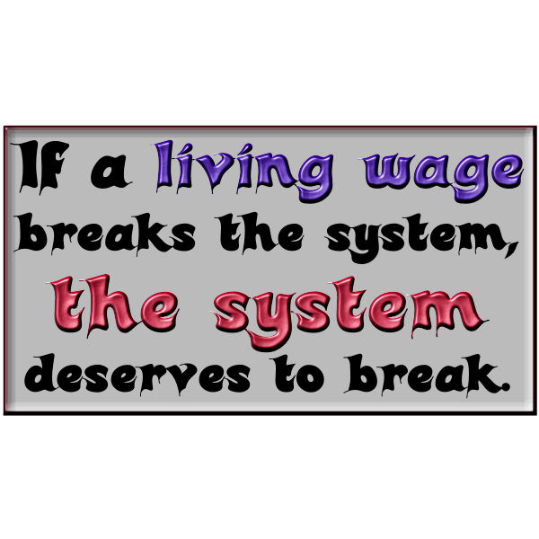 SVG Living Wage Message