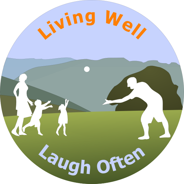 SVG Living Well Laugh Often Logo