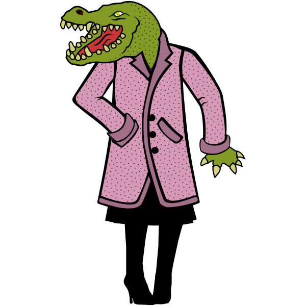 SVG Lizard wearing a coat