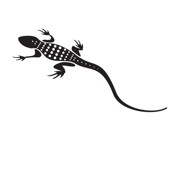 SVG Lizard with long tail
