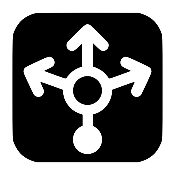SVG Load balancer black and white icon vector illustration