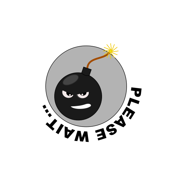 SVG Loading Bomb Please Wait SVG animation