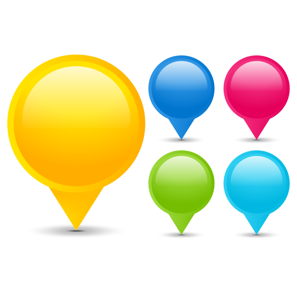 SVG Location pins selection vector image