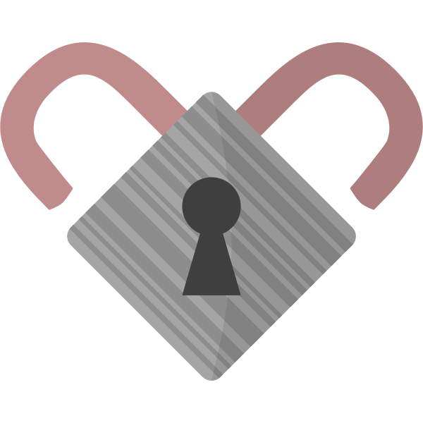 SVG Lock heart vector image