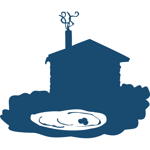 SVG Log cabin silhouette vector image