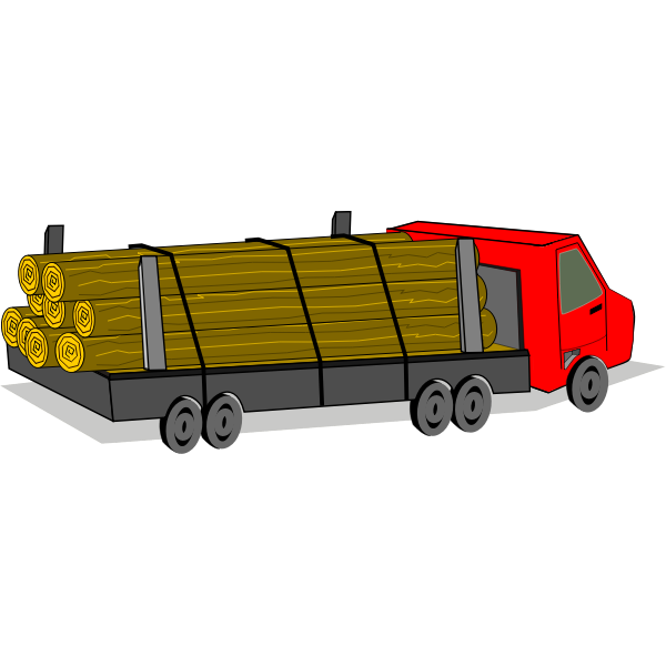 SVG Logging truck vector image