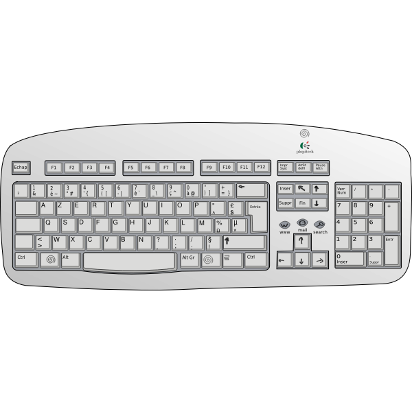 SVG Logitech keyboard vector image