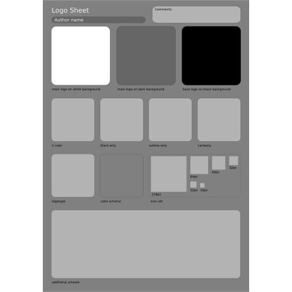 SVG Logo submission form sheet vector illustration