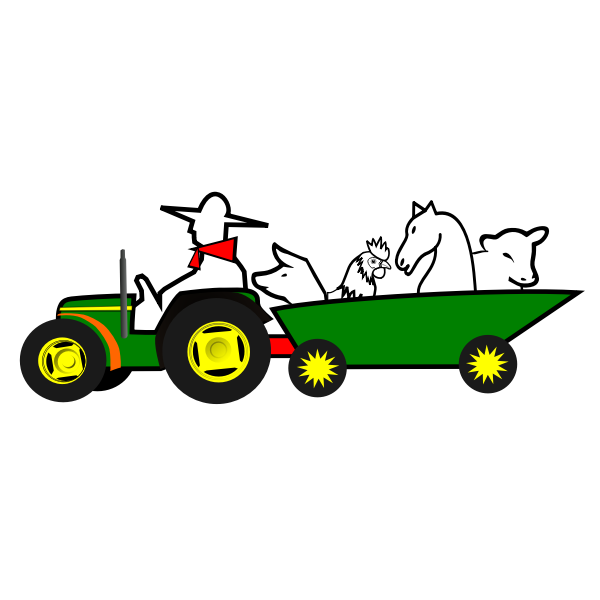 SVG Logo tractor animales