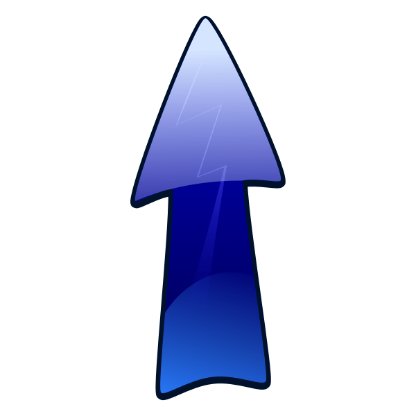 SVG Long blue arrow