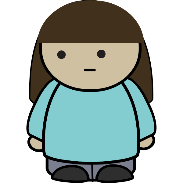 SVG Long-haired baby girl