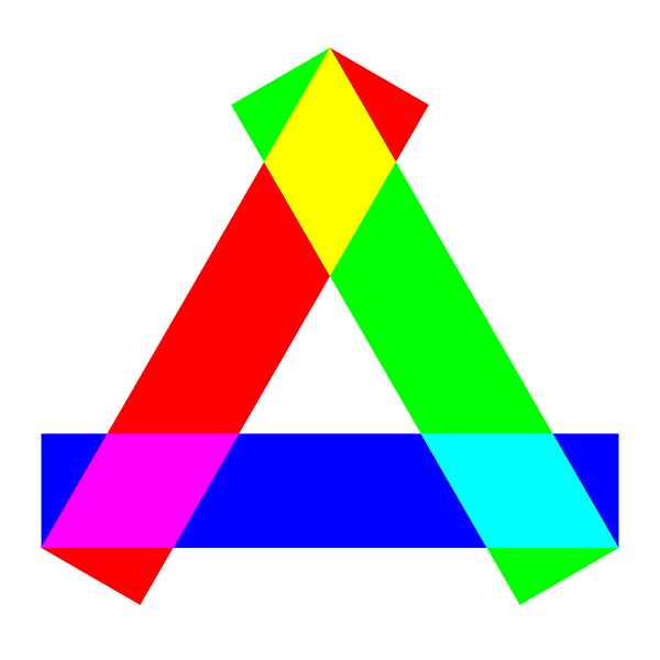 SVG Long rectangles triangle