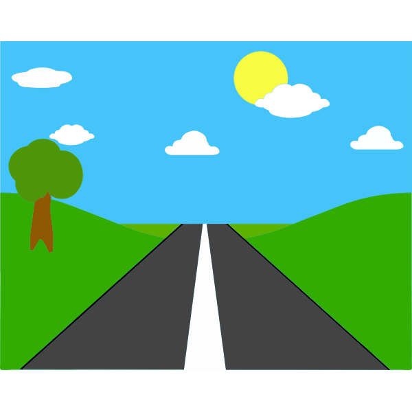 SVG Long road