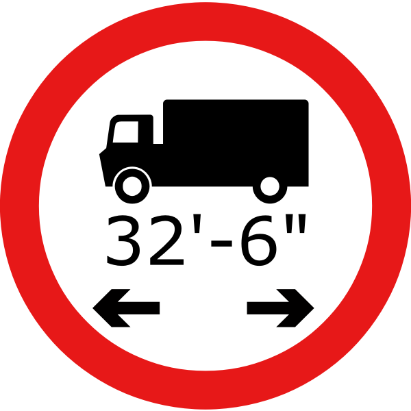 SVG Lorry length symbol