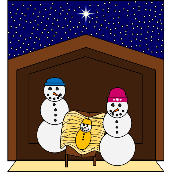 SVG Lots of stars nativity