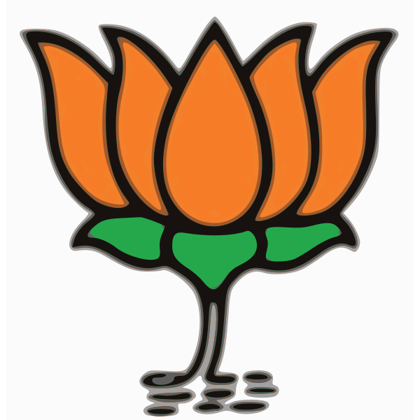 SVG Lotus BJP symbol vector drawing