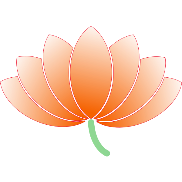 SVG Lotus flower vector image