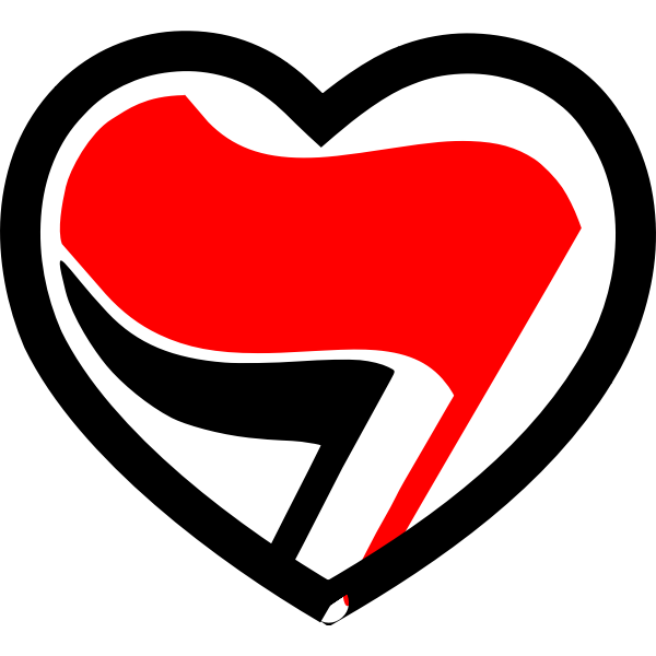 SVG Love antifa action vector image