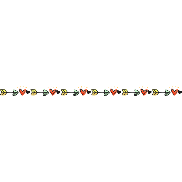 SVG Love Divider Decoration