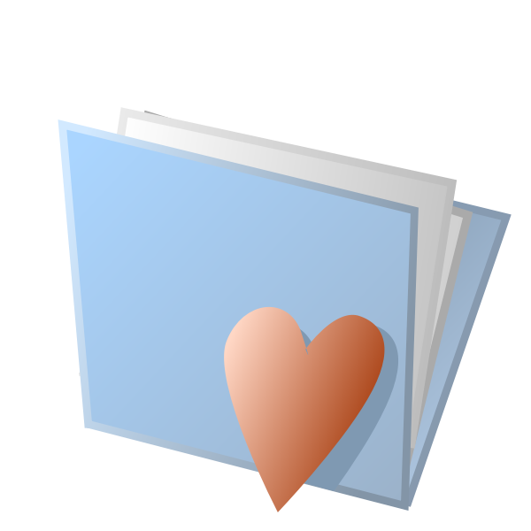 SVG Love folder icon vector image