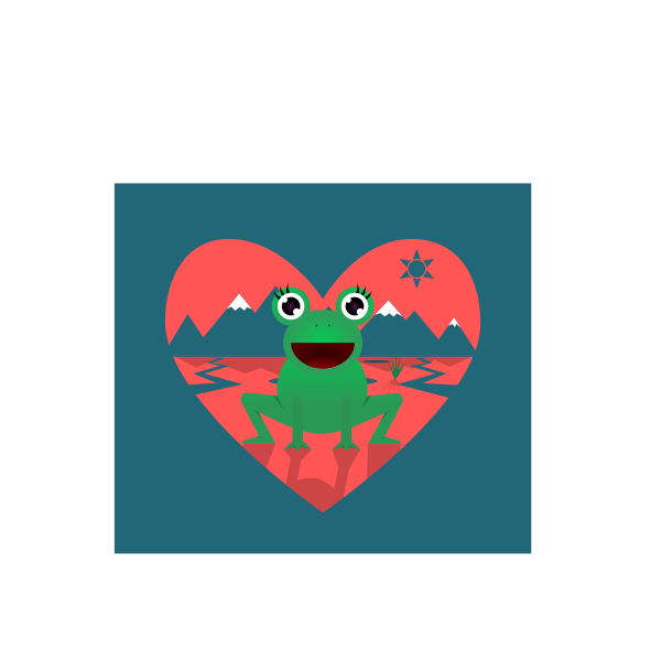 SVG Love frog