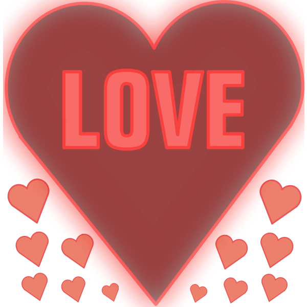 SVG Love in a heart vector image