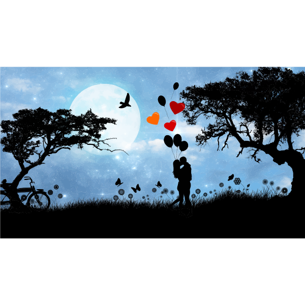 SVG Love landscape