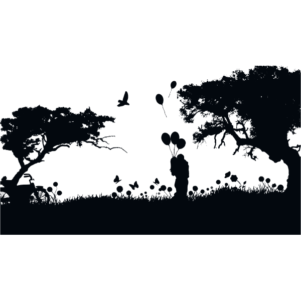 SVG Love landscape vector image