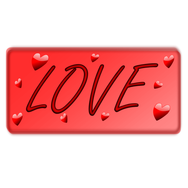 SVG Love signpost with hearts vector image