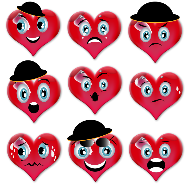 SVG Love smileys set