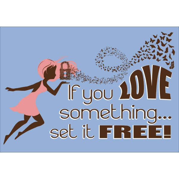 SVG love something set it free
