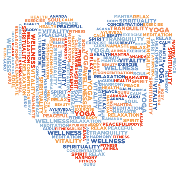 SVG Love word cloud