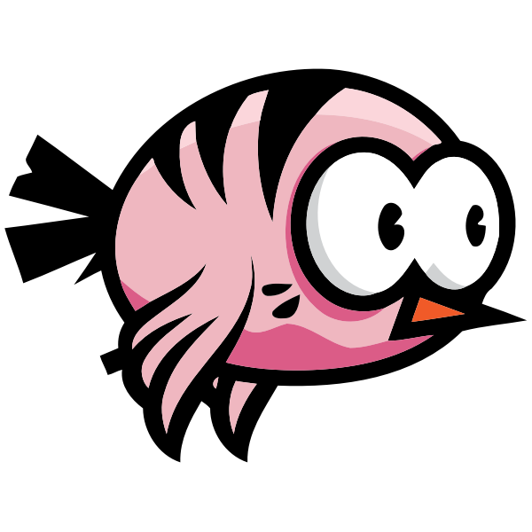 SVG Lovely pink bird