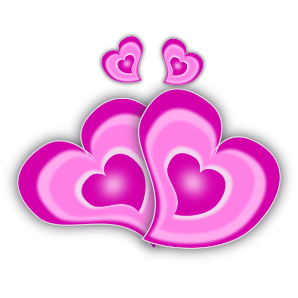 SVG Loving hearts vector illustration