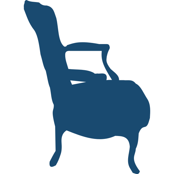 SVG Low armchair silhouette vector image