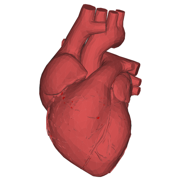 SVG Low Poly 3D Heart Red