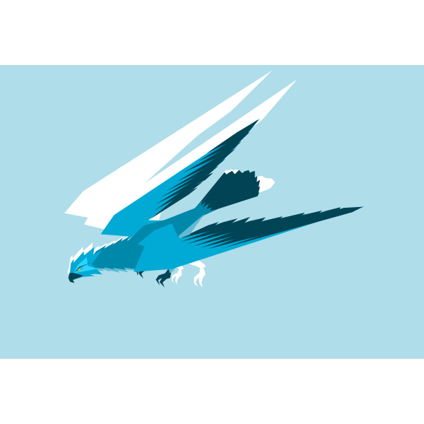 SVG Low poly drawing of hawk