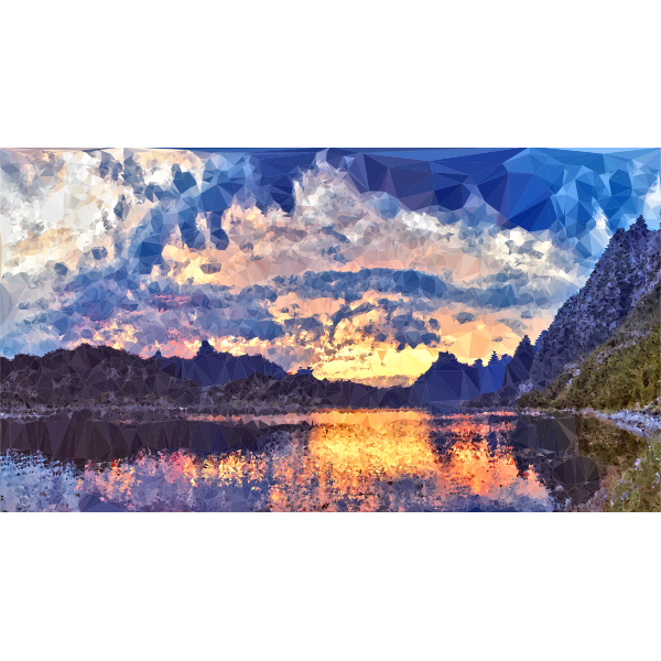 SVG Low poly fantastic nature