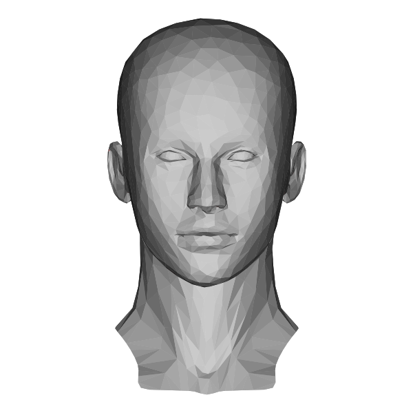 SVG Low Poly Female Head